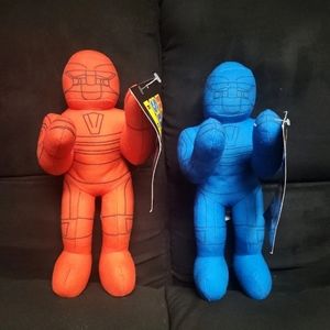 Brand New ROCK’EM SOCK’EM ROBOTS 9” Plush Blue And Red Complete Set -Toy factory